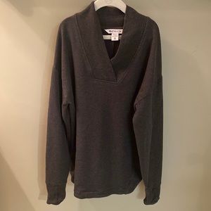 Athleta clarity V neck sweatshirt in dark gray. Size XS
